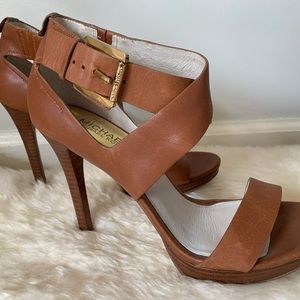 Michael by Michael Kors Brown Strap Heel